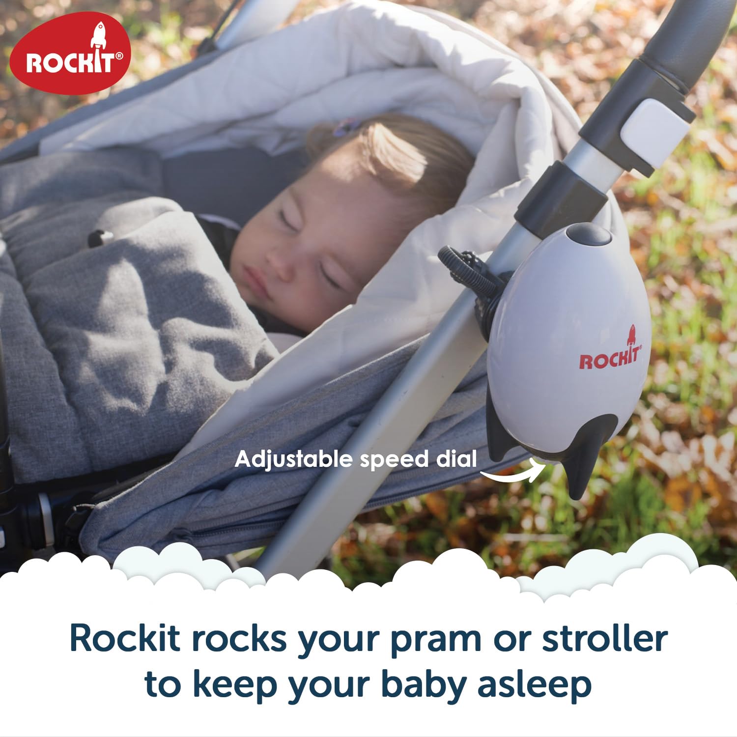 Rockit Rocker- Rechargeable Portable Stroller Baby Rocker