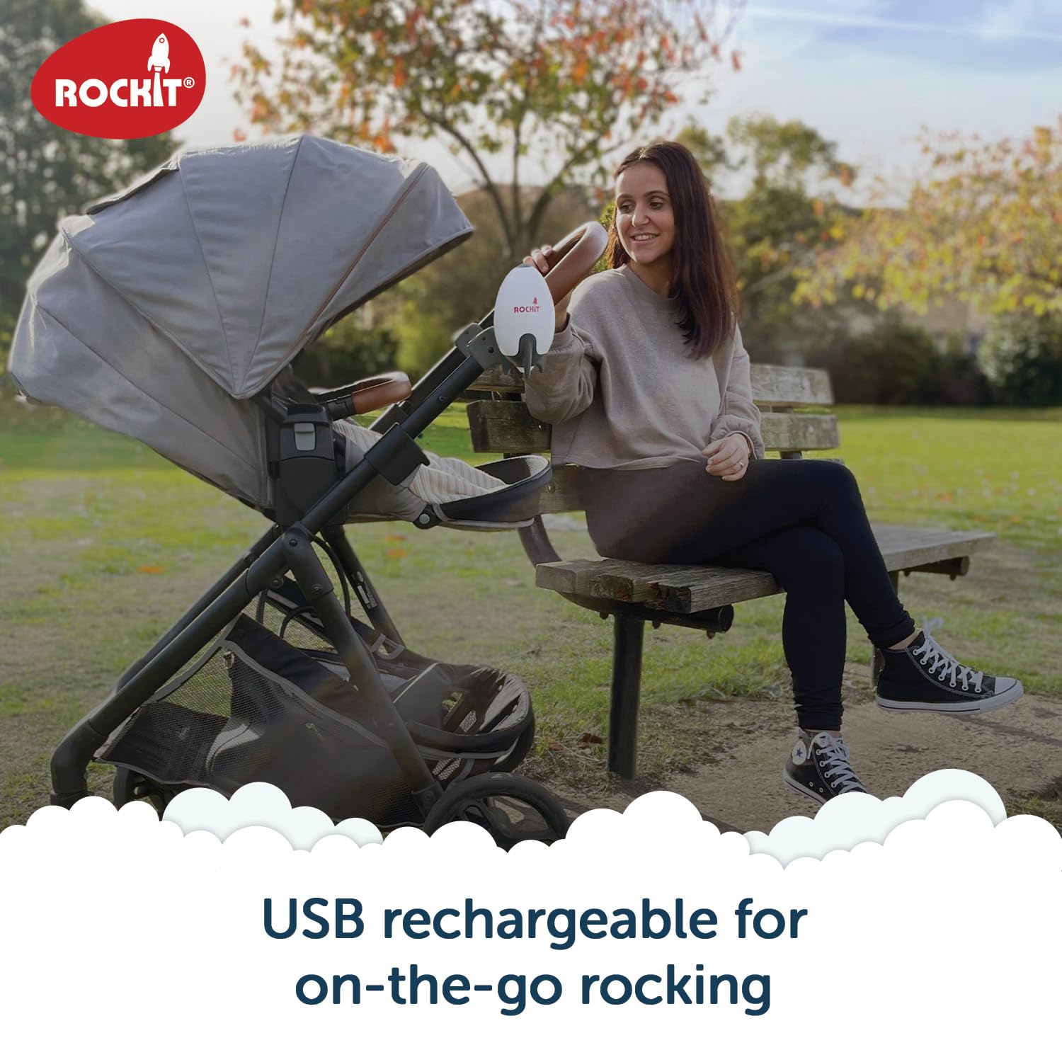 rock star baby stroller Rockit Rocker- Rechargeable Portable Stroller Baby Rocker