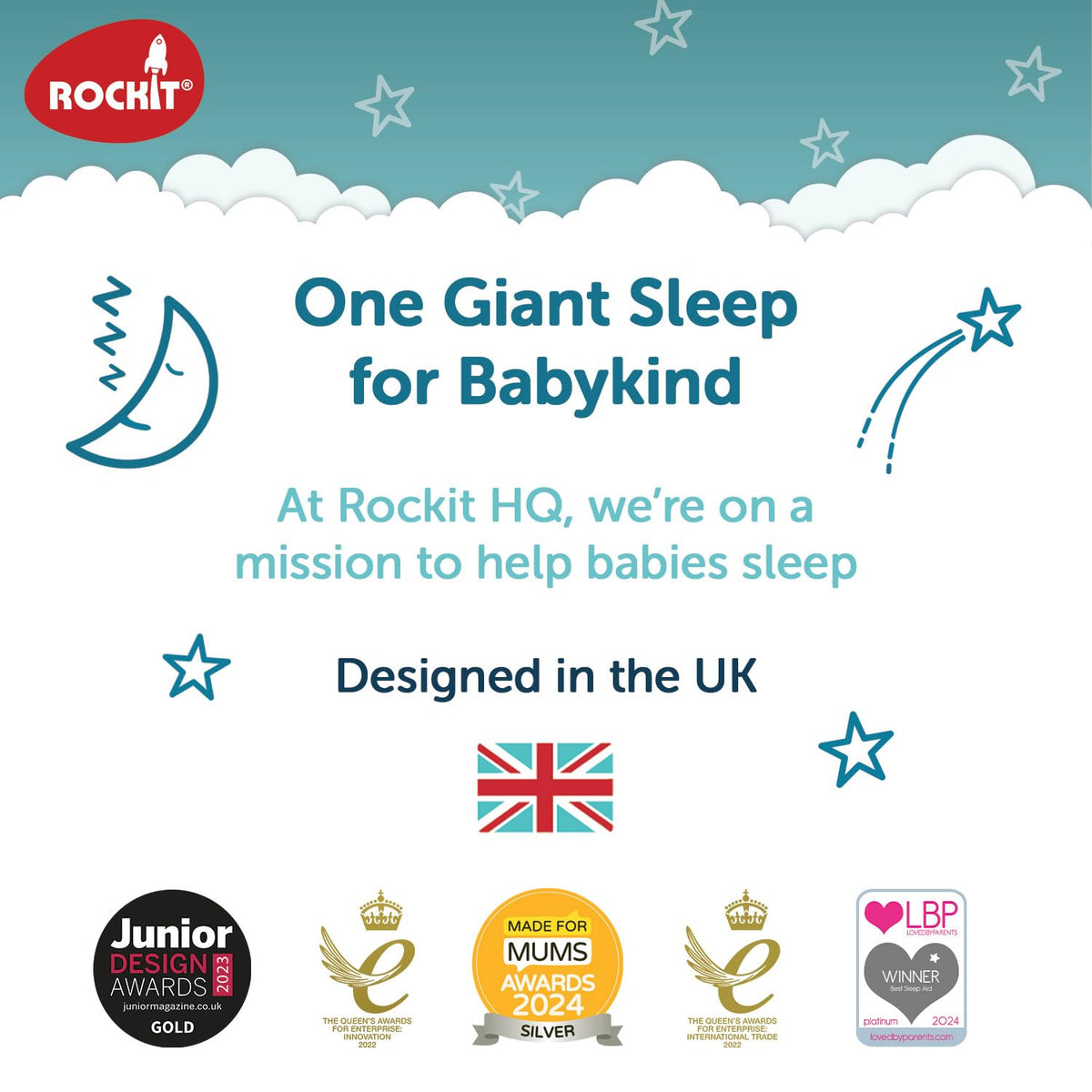 Rockit Rocker- Our brand is on a mission to help babies sleep better. 