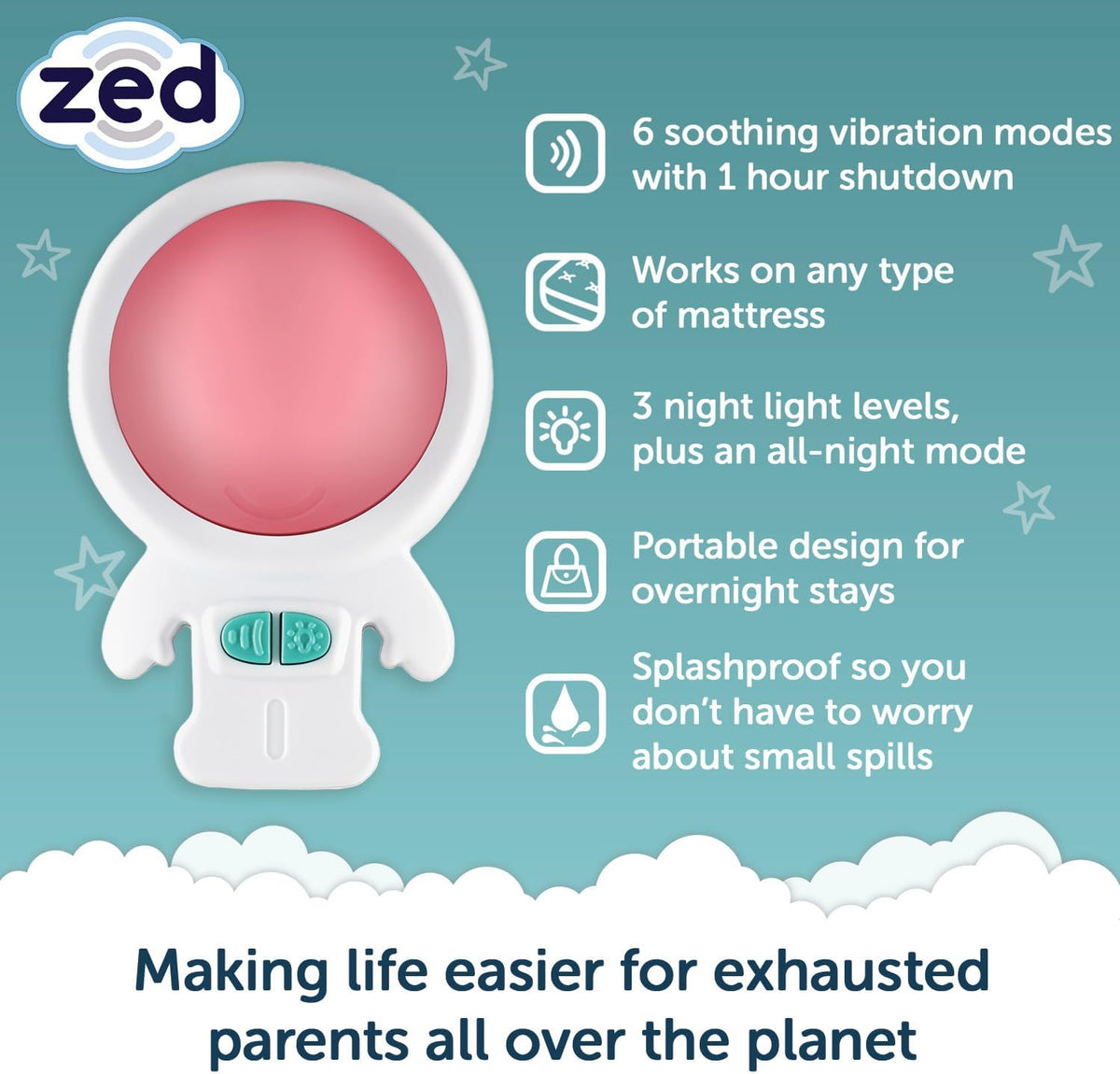 Zed Sleep Soother with Vibration &amp; Night Light