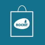 Shopping bag graphic with Rockit logo